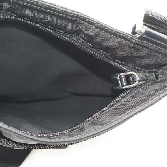 Prada Plate Vera Bag Black Logo Tessuto Triangle Nylon Shoulder - Picture 6 of 6